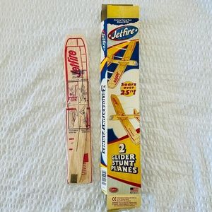 COPY - JETFIRE Balsa Glider Stunt Plane 1 (One), With Box
